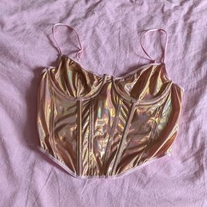 Urban Outfitters Holographic Corset Top